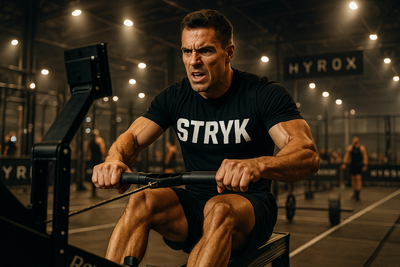 Using a Row-Erg in STRYK gym gear - Pulling power and endurance